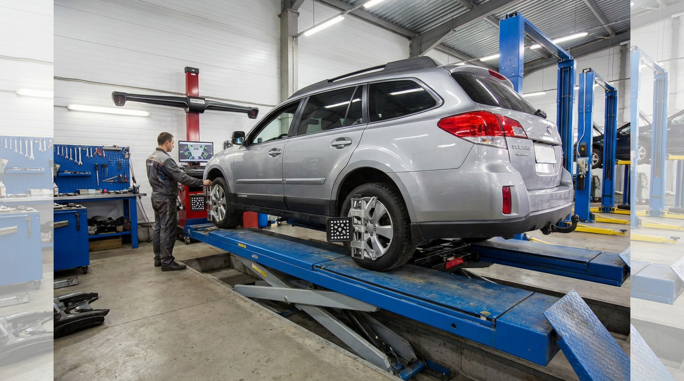 Wheel alignment rack