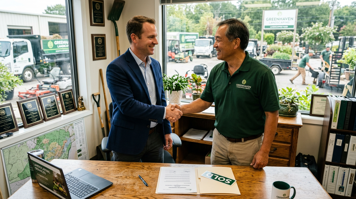 Business acquisition for landscaping