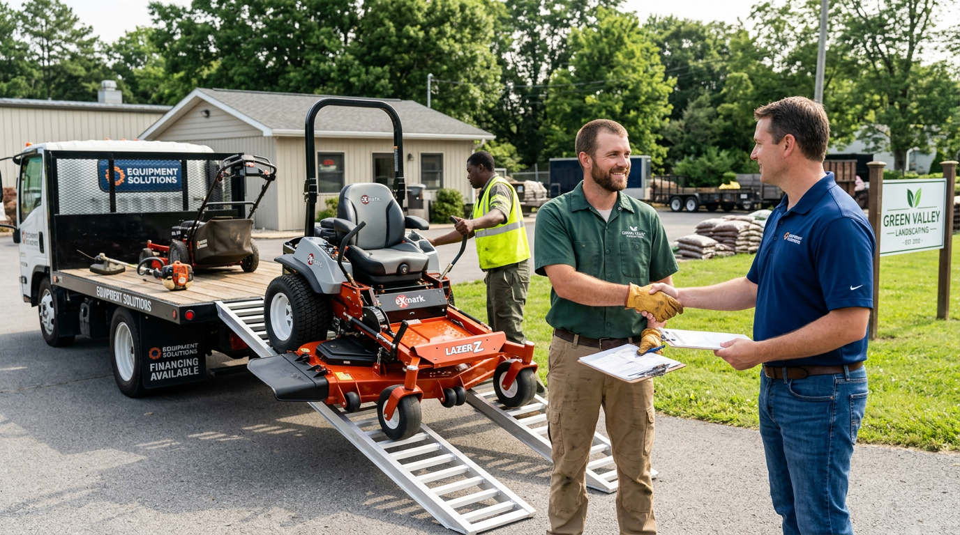 Landscaping equipment financing for mowers and skid steers