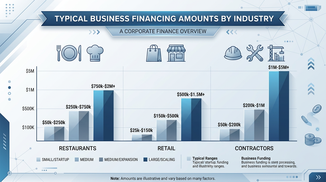 Merchant cash advance amounts by industry