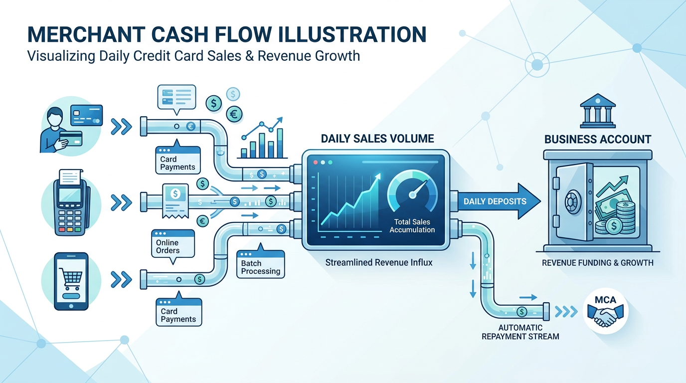 Merchant cash advance and daily sales
