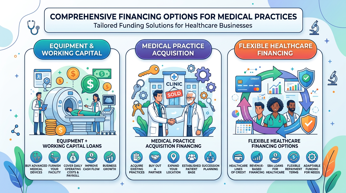 Flexible medical practice financing options