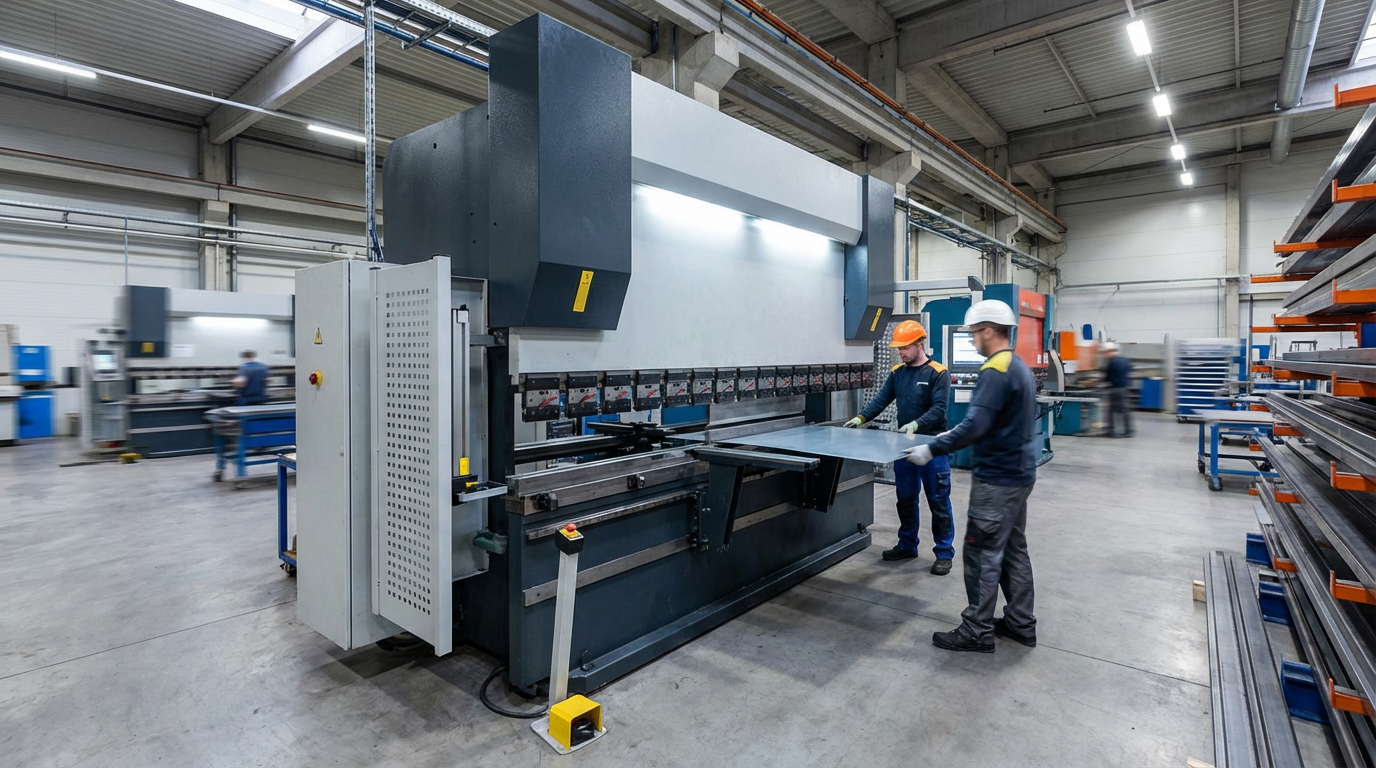 Press brake equipment for metal forming